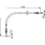 BOSCH 1 987 477 186 Seilzug, Feststellbremse BOSCH 1 987 477 186 Seilzug, Feststellbremse