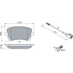 Bremsbelagsatz, Scheibenbremse 0 986 494 108 Bremsbelagsatz, Scheibenbremse 0 986 494 108