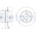 Delphi BG2517 Bremsscheibe Delphi BG2517 Bremsscheibe