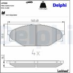 Delphi LP950 Bremsbelagsatz, Scheibenbremse Delphi LP950 Bremsbelagsatz, Scheibenbremse