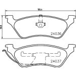 Hella 8DB 355 023-111 Bremsbelagsatz, Scheibenbremse Hella 8DB 355 023-111 Bremsbelagsatz, Scheibenbremse