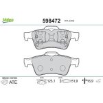 Valeo 598472 Bremsbelagsatz, Scheibenbremse Valeo 598472 Bremsbelagsatz, Scheibenbremse