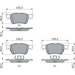 Bremsbelagsatz, Scheibenbremse 0 986 424 885 Bremsbelagsatz, Scheibenbremse 0 986 424 885