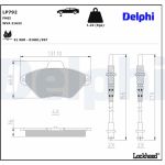 Delphi LP792 Bremsbelagsatz, Scheibenbremse Delphi LP792 Bremsbelagsatz, Scheibenbremse