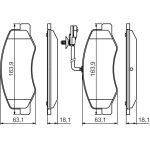 BOSCH 0 986 494 499 Bremsbelagsatz, Scheibenbremse BOSCH 0 986 494 499 Bremsbelagsatz, Scheibenbremse