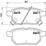 Brembo P 83 083 Bremsbelagsatz, Scheibenbremse PRIME LINE