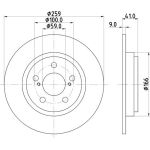 Hella 8DD 355 116-401 Bremsscheibe Hella 8DD 355 116-401 Bremsscheibe