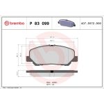 Brembo P 83 099 Bremsbelagsatz, Scheibenbremse PRIME LINE Brembo P 83 099 Bremsbelagsatz, Scheibenbremse PRIME LINE