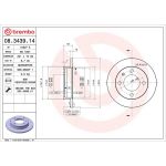 Brembo 08.3439.14 Bremsscheibe PRIME LINE Brembo 08.3439.14 Bremsscheibe PRIME LINE