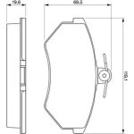 BOSCH 0 986 460 944 Bremsbelagsatz, Scheibenbremse BOSCH 0 986 460 944 Bremsbelagsatz, Scheibenbremse