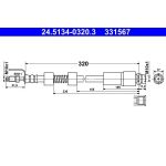 ATE 24.5134-0320.3 Bremsschlauch