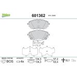 Valeo 601362 Bremsbelagsatz, Scheibenbremse Valeo 601362 Bremsbelagsatz, Scheibenbremse
