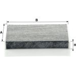 MANN-FILTER CUK 1611 Innenraumfilter, Aktivkohlefilter