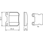 BOSCH 0 986 490 500 Bremsbelagsatz, Scheibenbremse BOSCH 0 986 490 500 Bremsbelagsatz, Scheibenbremse
