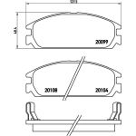 Brembo P 28 010 Bremsbelagsatz, Scheibenbremse PRIME LINE