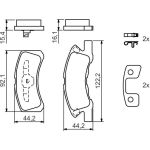 BOSCH 0 986 494 134 Bremsbelagsatz, Scheibenbremse BOSCH 0 986 494 134 Bremsbelagsatz, Scheibenbremse