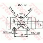 TRW BWH168 Radbremszylinder TRW BWH168 Radbremszylinder
