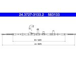 ATE 24.3727-3133.2 Seilzug, Feststellbremse ATE 24.3727-3133.2 Seilzug, Feststellbremse