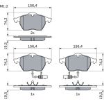BOSCH 0 986 424 482 Bremsbelagsatz, Scheibenbremse