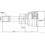Herth+Buss Jakoparts J2828006 Gelenksatz, Antriebswelle Herth+Buss Jakoparts J2828006 Gelenksatz, Antriebswelle