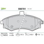 Valeo 598781 Bremsbelagsatz, Scheibenbremse Valeo 598781 Bremsbelagsatz, Scheibenbremse