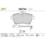 Valeo 598704 Bremsbelagsatz, Scheibenbremse