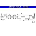 ATE 24.5174-0526.3 Bremsschlauch