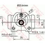 TRW BWF261 Radbremszylinder