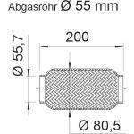 Flexrohr, Abgasanlage 460057 Flexrohr, Abgasanlage 460057