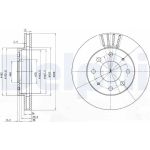 Delphi BG3401 Bremsscheibe