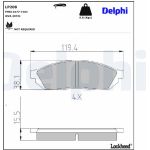 Delphi LP208 Bremsbelagsatz, Scheibenbremse Delphi LP208 Bremsbelagsatz, Scheibenbremse