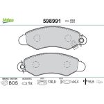 Valeo 598991 Bremsbelagsatz, Scheibenbremse Valeo 598991 Bremsbelagsatz, Scheibenbremse