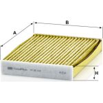 MANN-FILTER FP 25 012 Innenraumfilter FreciousPlus Aktivkohlefilter mit Polyphenol, antibakteriell, Feinstaubfilter (PM 2.5)