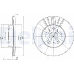 Delphi BG2596 Bremsscheibe Delphi BG2596 Bremsscheibe