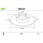 Valeo 186157 Bremsscheibe Valeo 186157 Bremsscheibe
