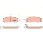 Bremsbelagsatz, Scheibenbremse GDB3404 Bremsbelagsatz, Scheibenbremse GDB3404