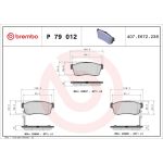 Brembo P 79 012 Bremsbelagsatz, Scheibenbremse PRIME LINE Brembo P 79 012 Bremsbelagsatz, Scheibenbremse PRIME LINE