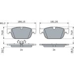 BOSCH 0 986 424 844 Bremsbelagsatz, Scheibenbremse