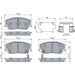 Bremsbelagsatz, Scheibenbremse 0 986 460 155 Bremsbelagsatz, Scheibenbremse 0 986 460 155