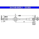 ATE 24.5140-0420.3 Bremsschlauch