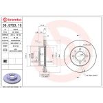 Brembo 09.9753.10 Bremsscheibe PRIME LINE Brembo 09.9753.10 Bremsscheibe PRIME LINE