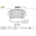 Valeo 598671 Bremsbelagsatz, Scheibenbremse Valeo 598671 Bremsbelagsatz, Scheibenbremse