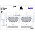 Delphi LP2240 Bremsbelagsatz, Scheibenbremse Delphi LP2240 Bremsbelagsatz, Scheibenbremse