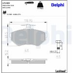 Delphi LP1409 Bremsbelagsatz, Scheibenbremse Delphi LP1409 Bremsbelagsatz, Scheibenbremse