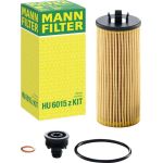 MANN-FILTER HU 6015 z KIT Ölfilter mit Dichtung, Filtereinsatz