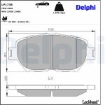 Delphi LP1738 Bremsbelagsatz, Scheibenbremse Delphi LP1738 Bremsbelagsatz, Scheibenbremse