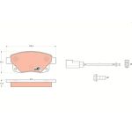 TRW GDB1725 Bremsbelagsatz, Scheibenbremse COTEC TRW GDB1725 Bremsbelagsatz, Scheibenbremse COTEC
