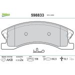 Valeo 598833 Bremsbelagsatz, Scheibenbremse Valeo 598833 Bremsbelagsatz, Scheibenbremse
