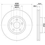 Hella 8DD 355 125-511 Bremsscheibe Pro High Carbon