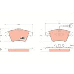 TRW GDB1555 Bremsbelagsatz, Scheibenbremse COTEC TRW GDB1555 Bremsbelagsatz, Scheibenbremse COTEC